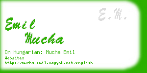 emil mucha business card